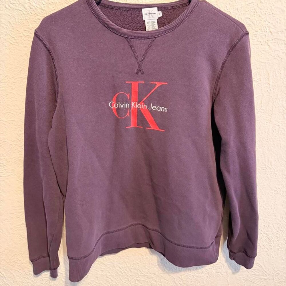 Calvin-klein-jeans Women's Purple and Burgundy Sweatshirt